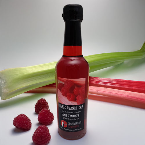 Himbeer Rhabarber Sirup