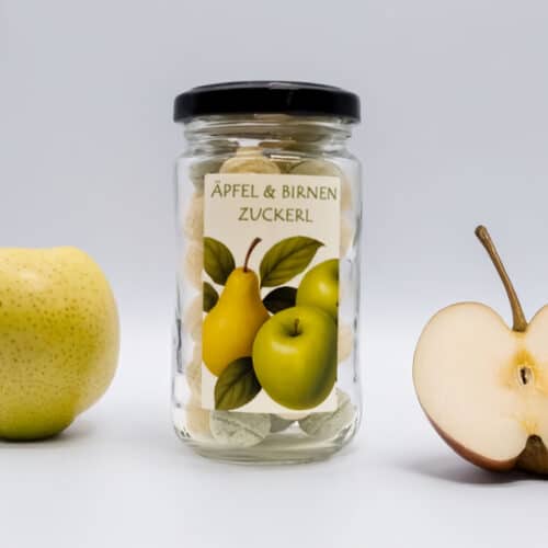 Apfel Birnen Zuckerl im Glas – fruchtige Apfel- und Birnenbonbons