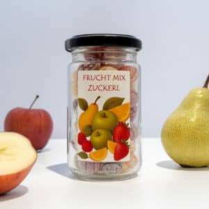 Frucht Mix Zuckerl im Glas – bunte Bonbons mit fruchtigen Aromen