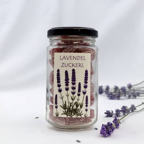 Lavendel Zuckerl im Glas – Bonbons mit natürlichem Lavendelöl
