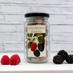 Waldbeeren Zuckerl im Glas – fruchtige Himbeer- und Brombeerbonbons