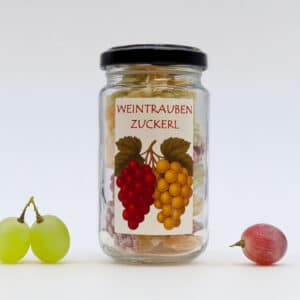 Weintrauben Zuckerl im Glas – Bonbons mit fruchtigem Traubengeschmack